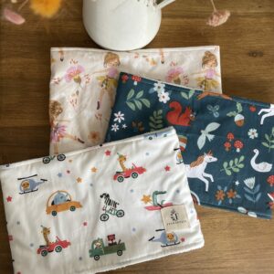3 snoods enfant 1 voiture, 1 danseuse, 1 licorne