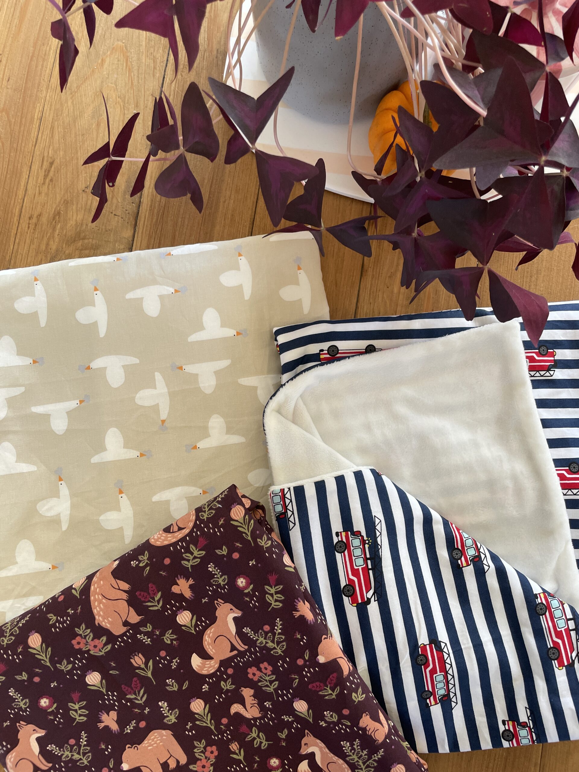 Lot de 3 couvertures pour bébé