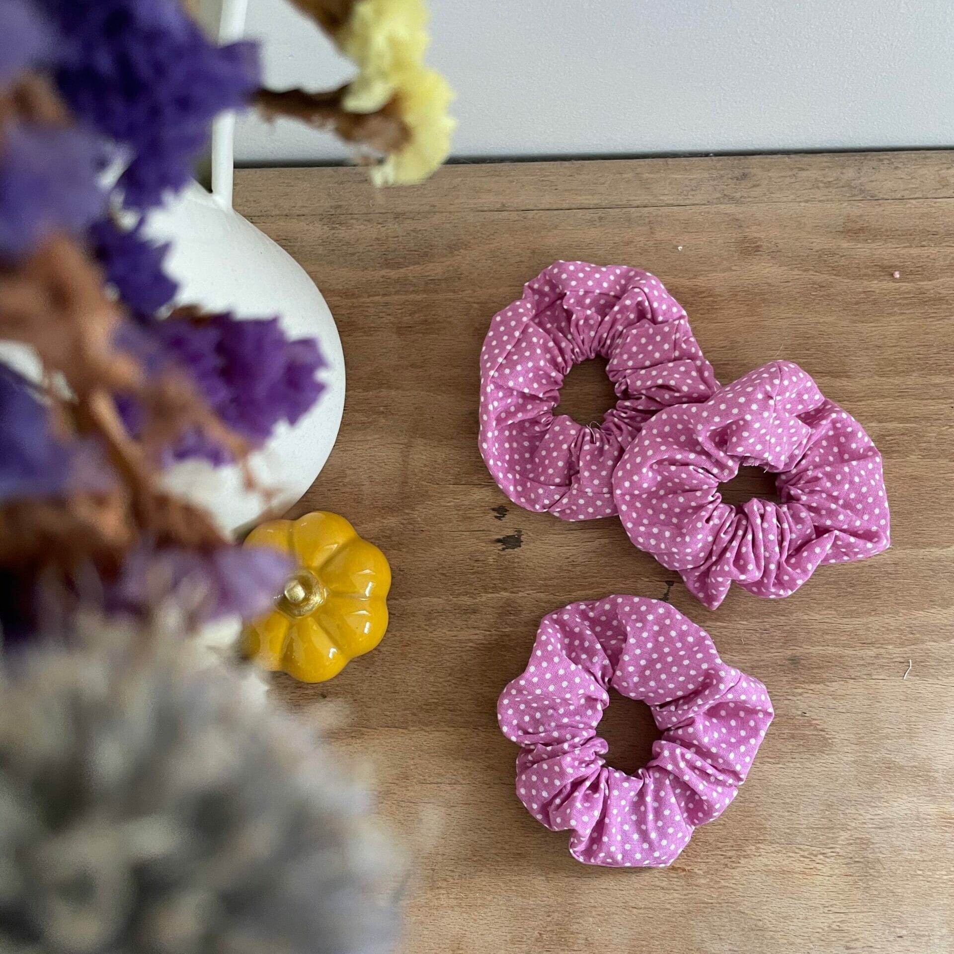 chouchous pour enfants rose à petit pois
